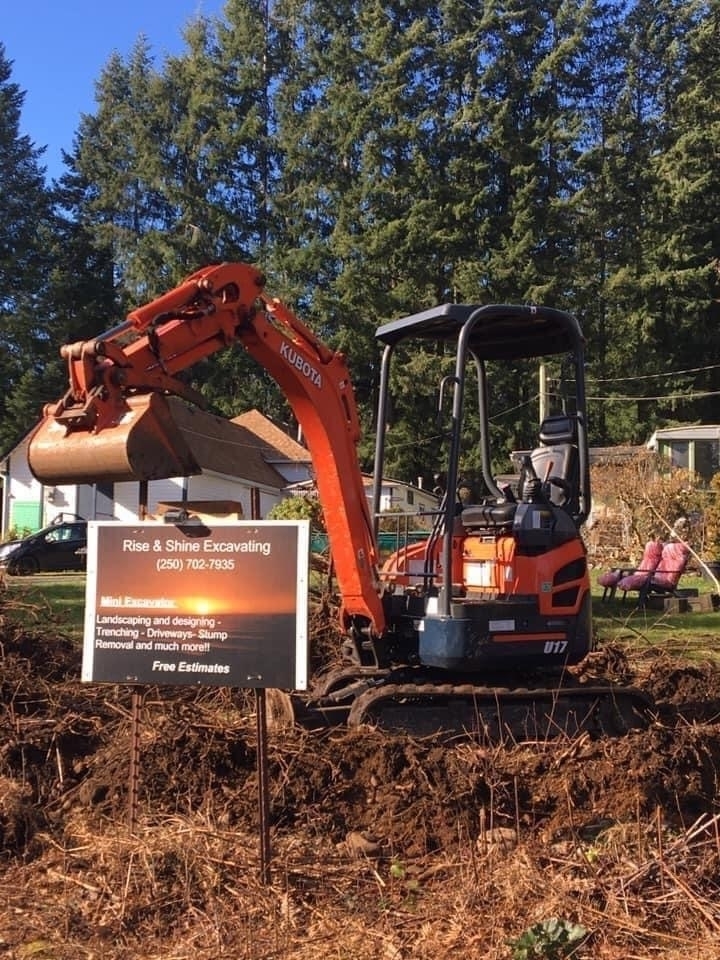 Rise & Shine Excavating/Landscaping | 8373 N Island Hwy, Black Creek, BC V9J 1H2, Canada | Phone: (250) 702-7935