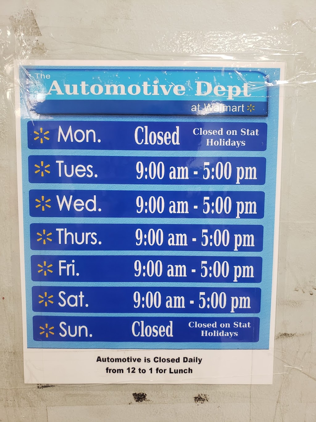 Walmart Tire & Lube Express | 46 Robert Angus Dr, Amherst, NS B4H 4R7, Canada | Phone: (902) 661-4043