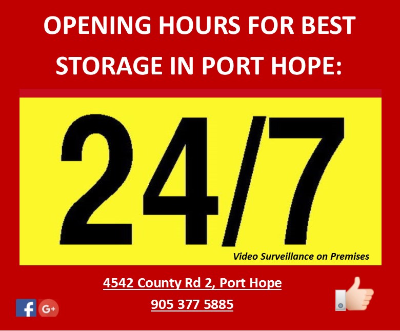 Best Storage Port Hope | 4542 County 2 Rd, Port Hope, ON L1A 3V5, Canada | Phone: (905) 377-5885