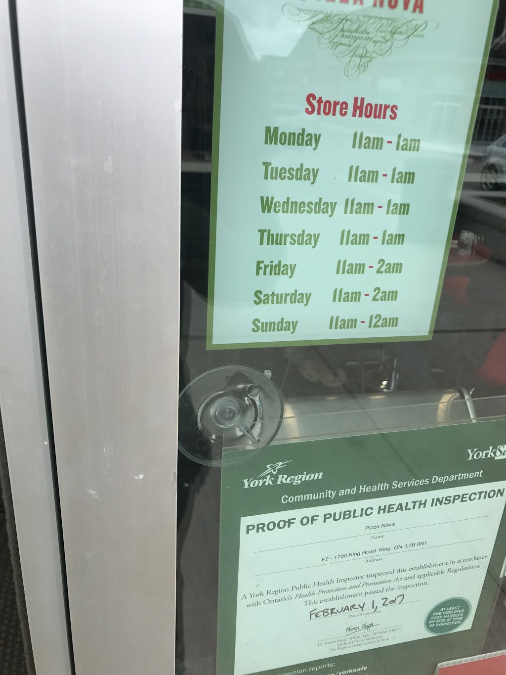 Pizza Nova | 1700 King Rd, King City, ON L7B 0N1, Canada | Phone: (416) 439-0000