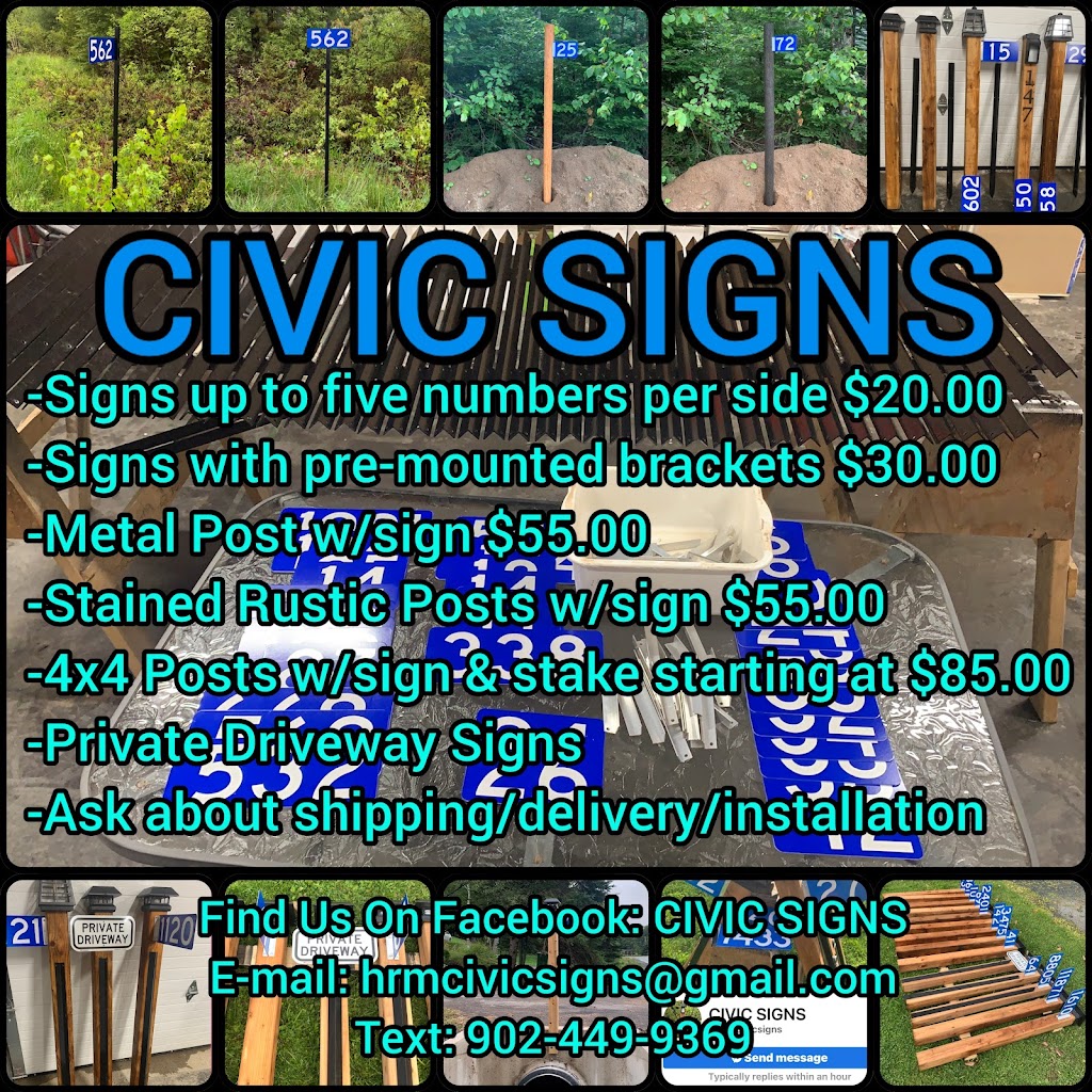 Civic Signs | 2338 Beaver Bank Rd, Beaver Bank, NS B4G 1E3, Canada | Phone: (902) 449-9369