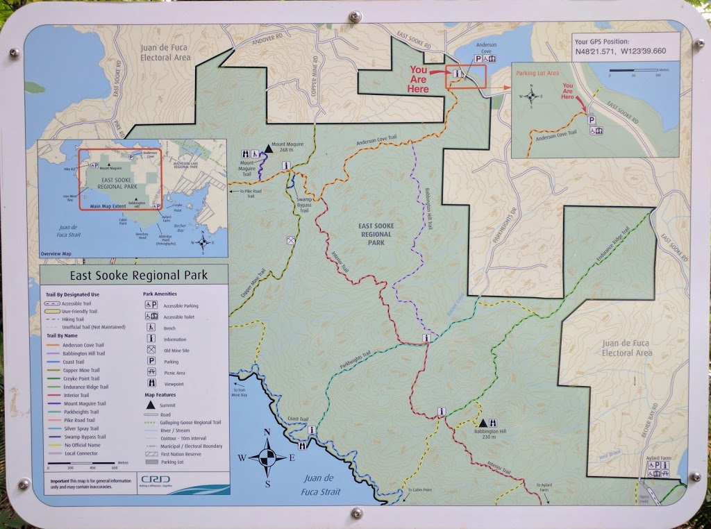 East Sooke Regional Park - Anderson Cove Parking Lot | Sooke, BC V9Z 1B3, Canada