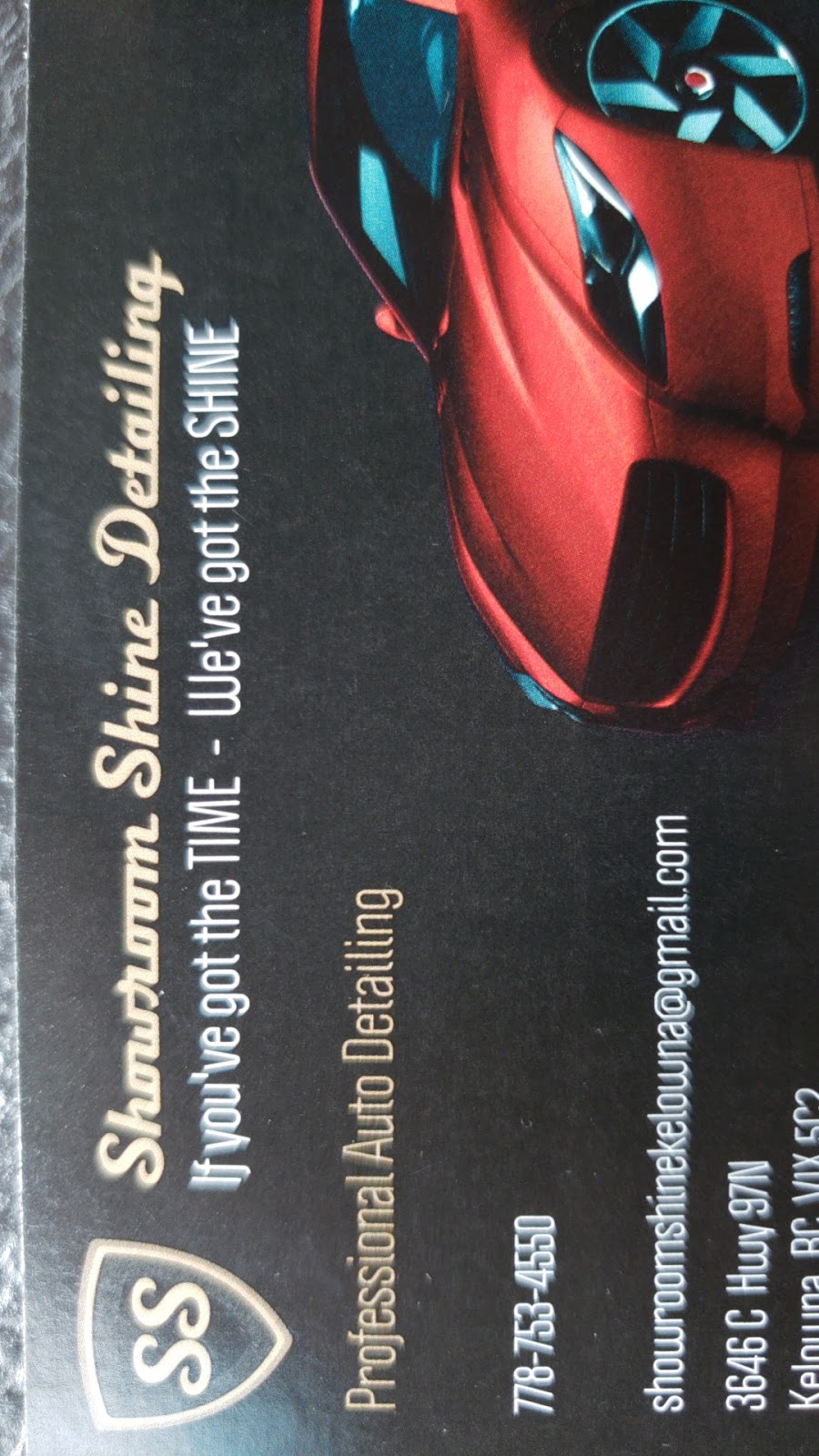 Showroom Shine Detailing | 3646c BC-97, Kelowna, BC V1X 5C2, Canada | Phone: (778) 753-4550