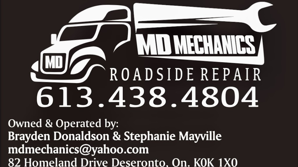 MD Mechanics 24/7 Roadside Repair | 82 Homeland Dr, Deseronto, ON K0K 1X0, Canada | Phone: (613) 438-4804