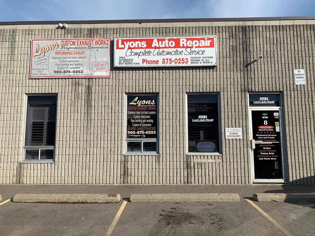 LYONS AUTOMOTIVE & CUSTOM EXHAUST 547 Main St E, Milton, ON L9T 3J2