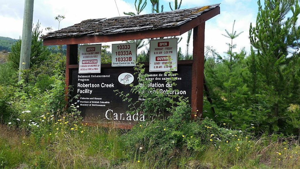 Robertson Creek Hatchery | 10333 Central Lake Rd, Port Alberni, BC V9Y 8Z1, Canada | Phone: (250) 724-6521