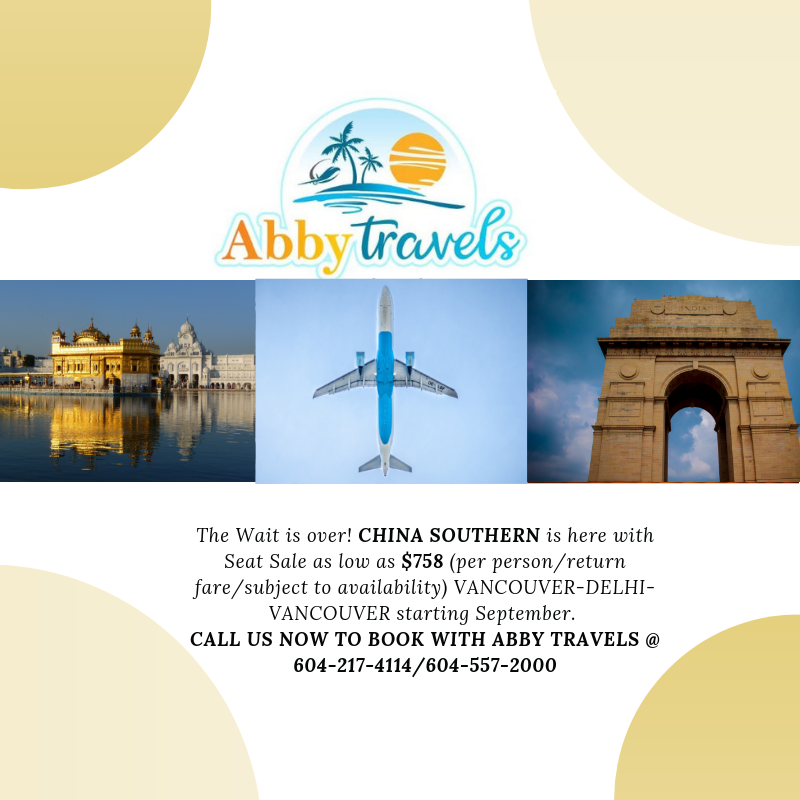 ABBY TRAVELS | 3723 Davie St, Abbotsford, BC V2S 6K7, Canada | Phone: (604) 557-2000
