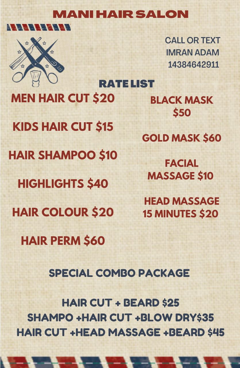 Mani hair salon | 371 Rue Claude-Léveillée, Vaudreuil-Dorion, QC J7V 0Y7, Canada | Phone: (438) 464-2911