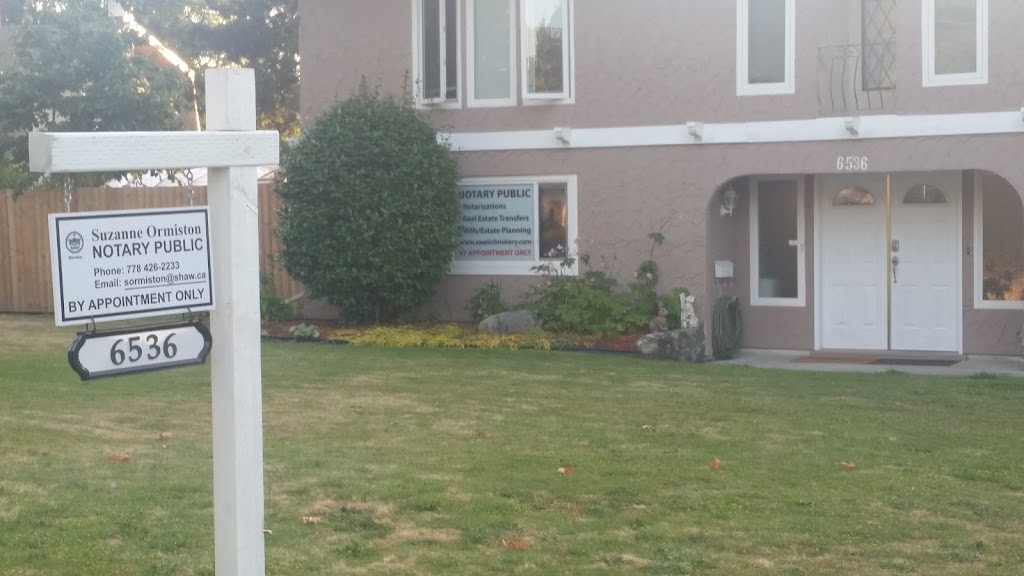 Suzanne Ormiston, Notary Public | 6536 Rodolph Rd, Victoria, BC V8Z 5W5, Canada | Phone: (778) 426-2233
