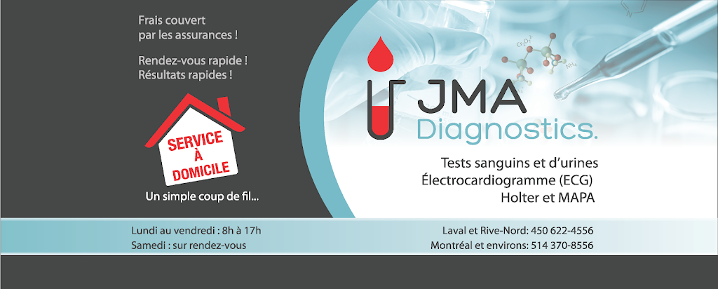 JMA Diagnostics Laval - Prise de sang | 1672 Boulevard des Laurentides, Vimont, QC H7M 2P4, Canada | Phone: (450) 622-4556