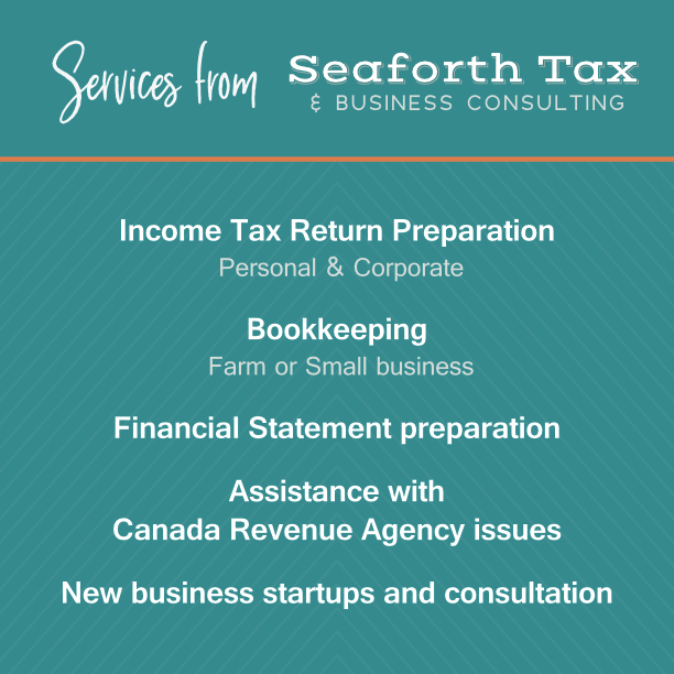 Seaforth Tax & Business Consulting | 81 Main St S, Seaforth, ON N0K 1W0, Canada | Phone: (519) 600-0023