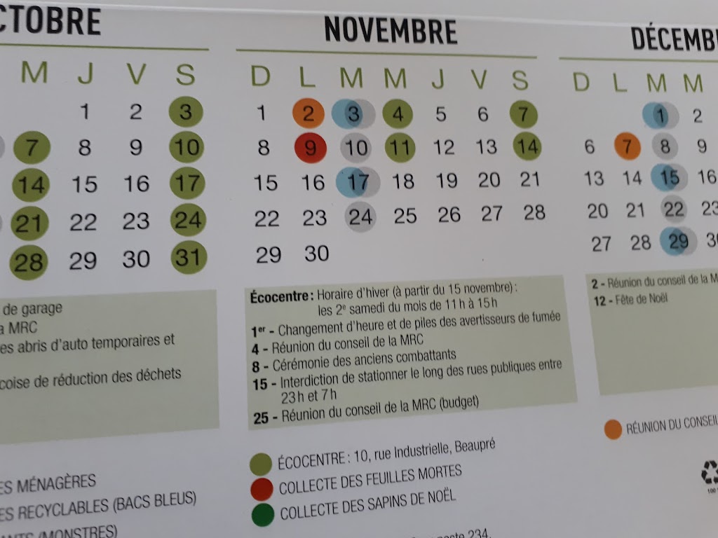 Écocentre Beaupré | 10 Rue Industrielle, Beaupré, QC G0A 1E0, Canada | Phone: (418) 827-8901