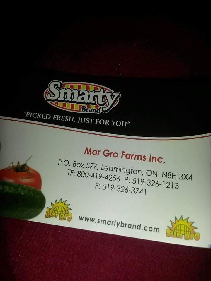 Mor Gro Farms Inc | 1921 Road 3 E, Kingsville, ON N9Y 2E5, Canada | Phone: (519) 322-1990
