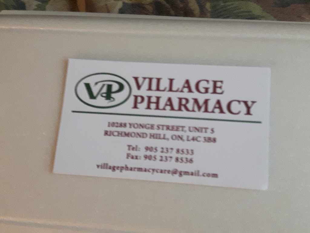 Village Pharmacy and Medical Clinic | 10288 Yonge St unit 5, Richmond Hill, ON L4C 3B8, Canada | Phone: (905) 237-8533