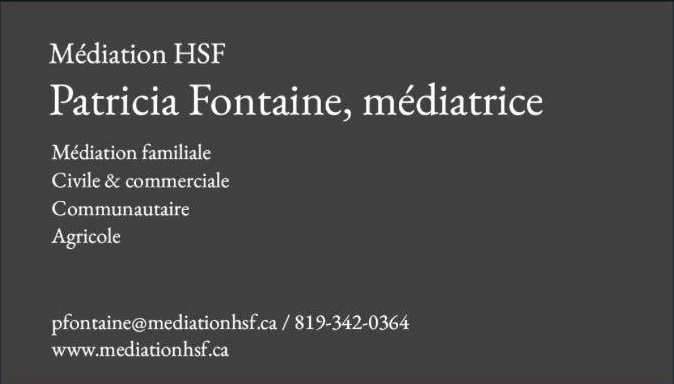 Médiation Haut-Saint-François | 172 Chemin Camiré, Martinville, QC J0B 2A0, Canada | Phone: (819) 342-0364