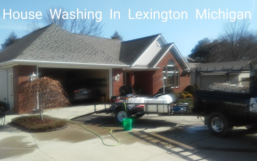 Blue Water Soft Wash Roof And Exterior Cleaning Plus Power Washi | 5790 Wildcat Rd, Croswell, MI 48422, USA | Phone: (586) 615-7637