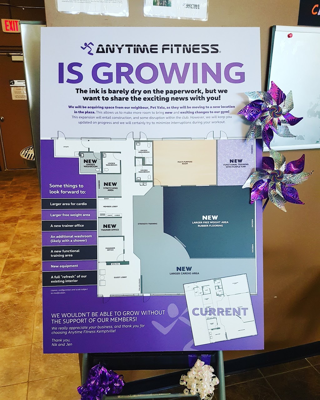 Anytime Fitness | 309 Colonnade Dr #500, Kemptville, ON K0G 1J0, Canada | Phone: (613) 258-2121