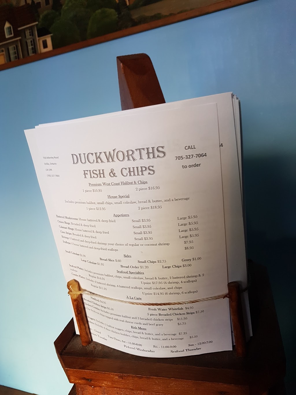 Duckworths Fish & Chips | 750 Atherley Rd, Orillia, ON L3V 6H6, Canada | Phone: (705) 327-7064