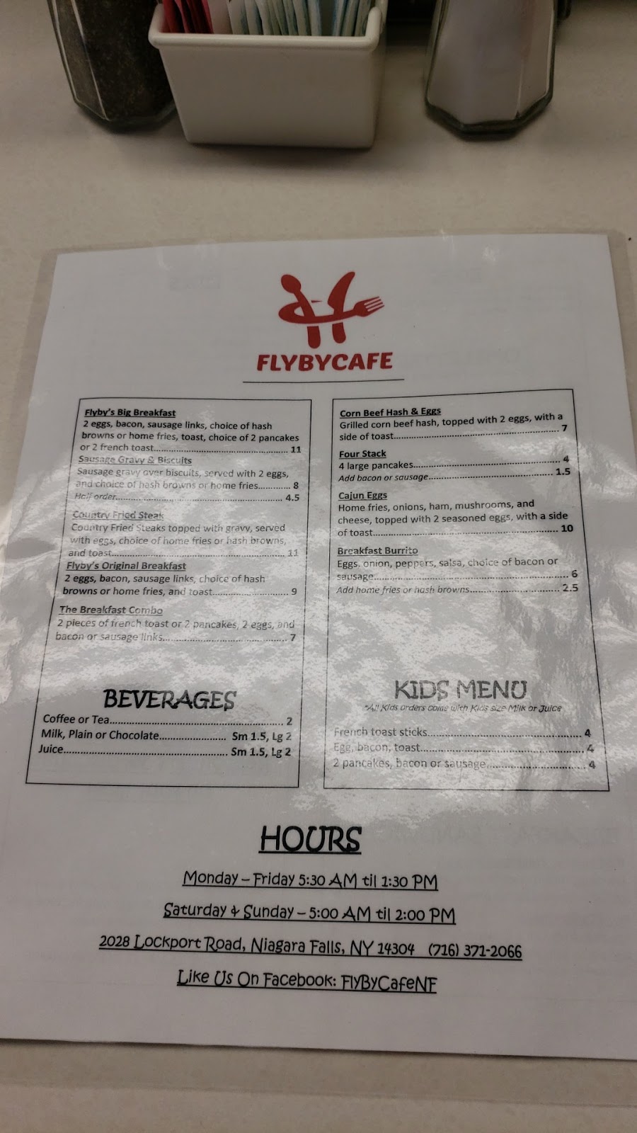 Flyby cafe | 2028 Lockport Rd, Niagara Falls, NY 14304, USA | Phone: (716) 371-2066