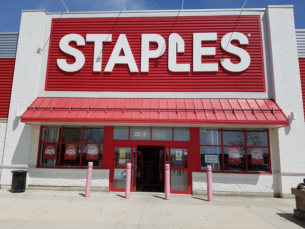 Staples | 320 Taunton Rd E Unit D, Whitby, ON L1R 0H4, Canada | Phone: (905) 655-6700