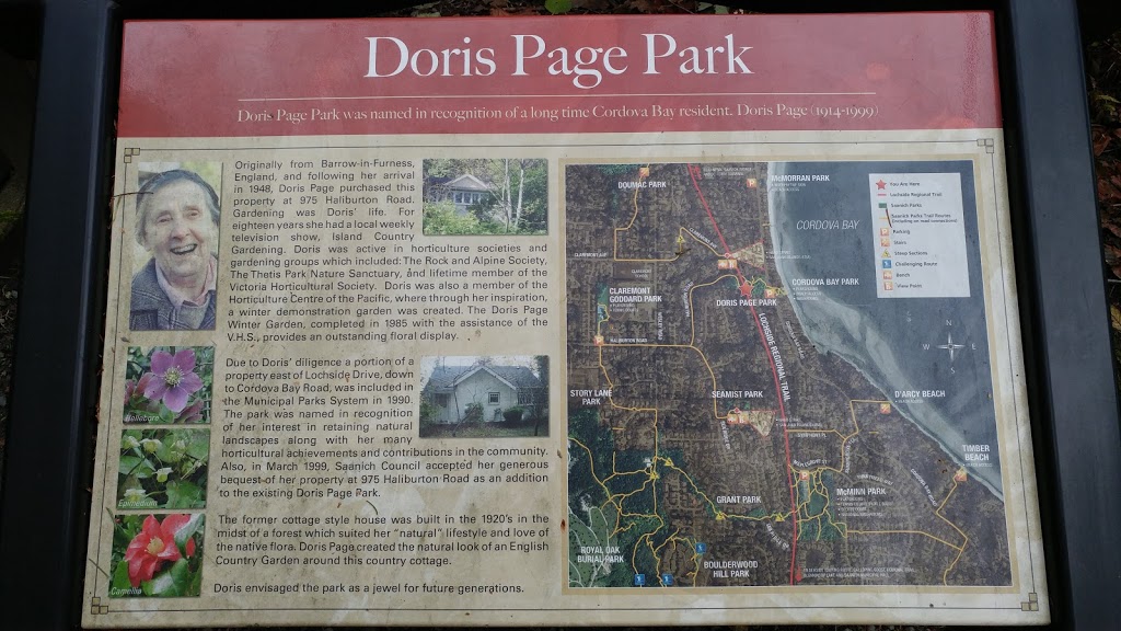 Doris Page Park | 5010 Cordova Bay Rd, Victoria, BC V8Y, Canada