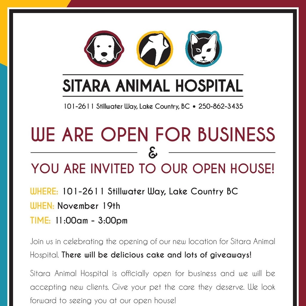 Sitara Animal Hospital | 2611 Stillwater Way #101, Lake Country, BC V4V 2R3, Canada | Phone: (778) 480-6274