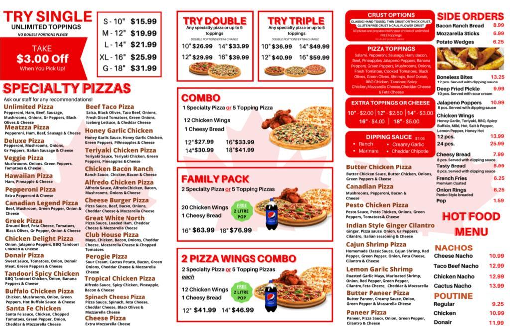 Canadian Pizza Unlimited & Genuine Broaster Chicken | 14124 28 Ave SW, Edmonton, AB T6W 3Y9, Canada | Phone: (780) 758-0206