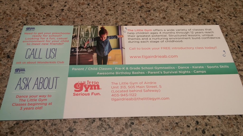 The Little Gym of Airdrie | 505 Main Street SW Suite 313, Airdrie, AB T4B 3K3, Canada | Phone: (403) 945-1122