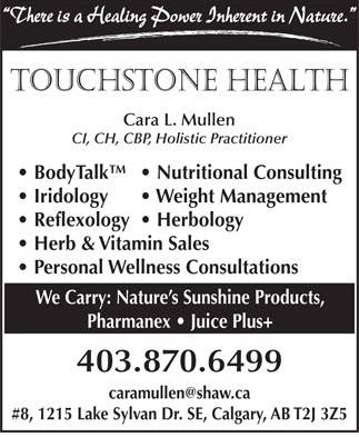 Touchstone Health | 1215 Lake Sylvan Dr SE #8, Calgary, AB T2J 3Z5, Canada | Phone: (403) 870-6499