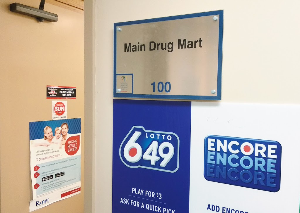 Main Drug Mart | 1711 McCowan Rd suite 100, Scarborough, ON M1S 2Y3, Canada | Phone: (416) 298-7656