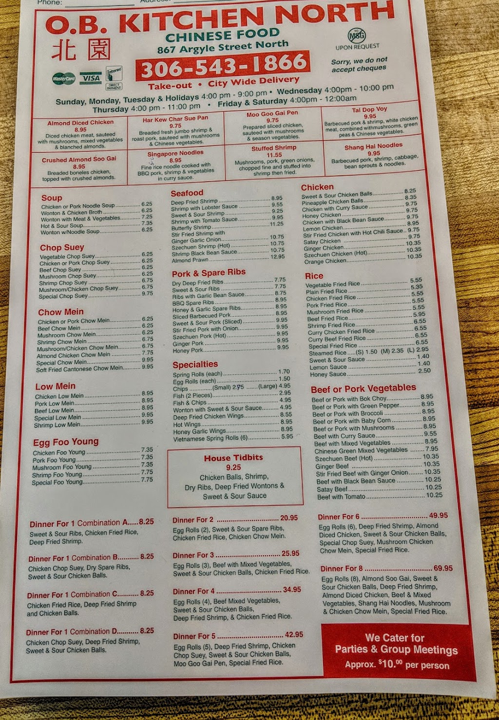 O B Kitchen | 867 Argyle St N, Regina, SK S4R 8V3, Canada | Phone: (306) 543-1866