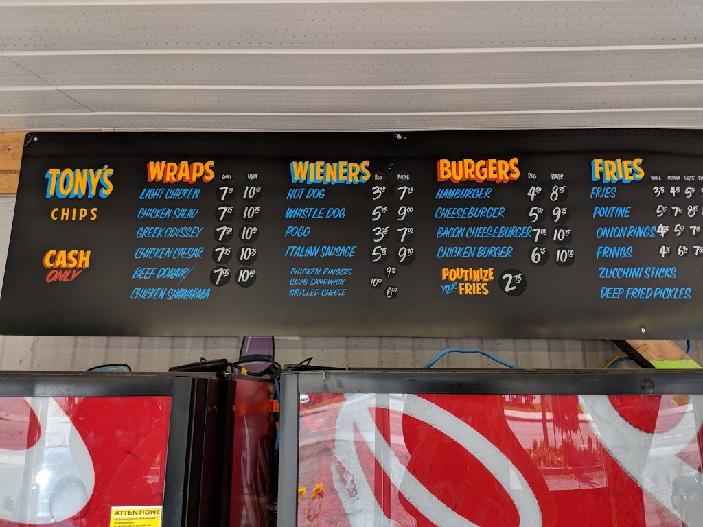 Tonys Chip Wagon | 6137 Perth St, Richmond, ON K0A 2Z0, Canada | Phone: (613) 838-2118
