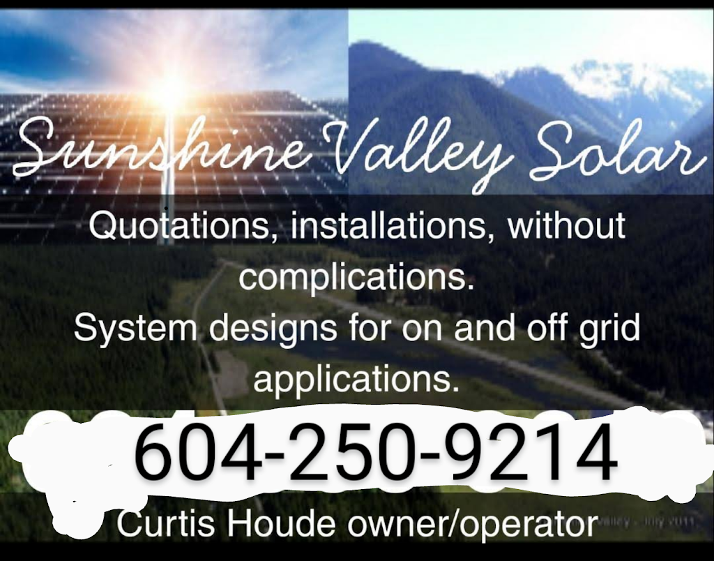 Sunshine Valley Solar | 71600 Branch Bend, Hope, BC V0X 1L5, Canada | Phone: (604) 250-9214