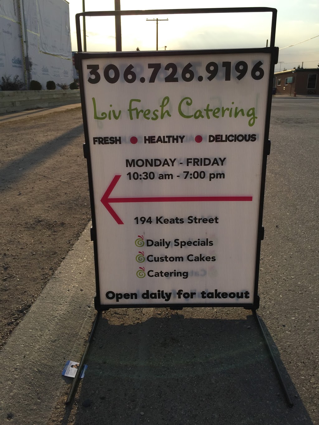 Liv Fresh Catering | 194 Keats St, Southey, SK S0G 4P0, Canada | Phone: (306) 726-9196