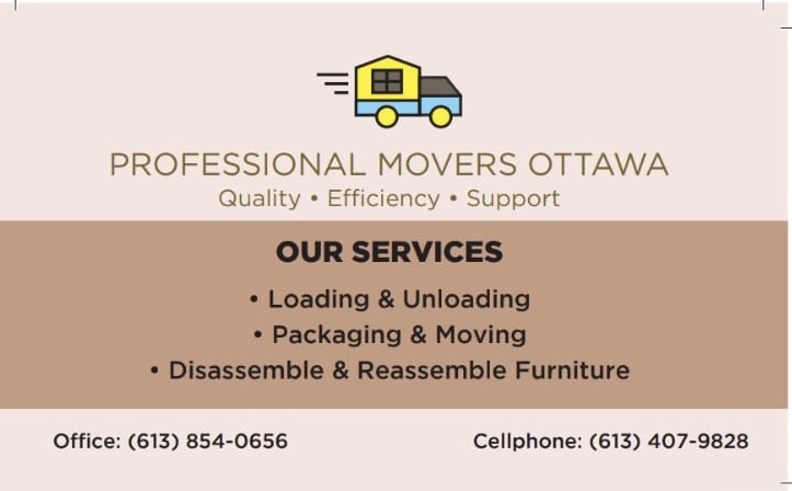 Professional Movers Ottawa | 12 Penrith St, Kanata, ON K2W 1C8, Canada | Phone: (613) 854-0656