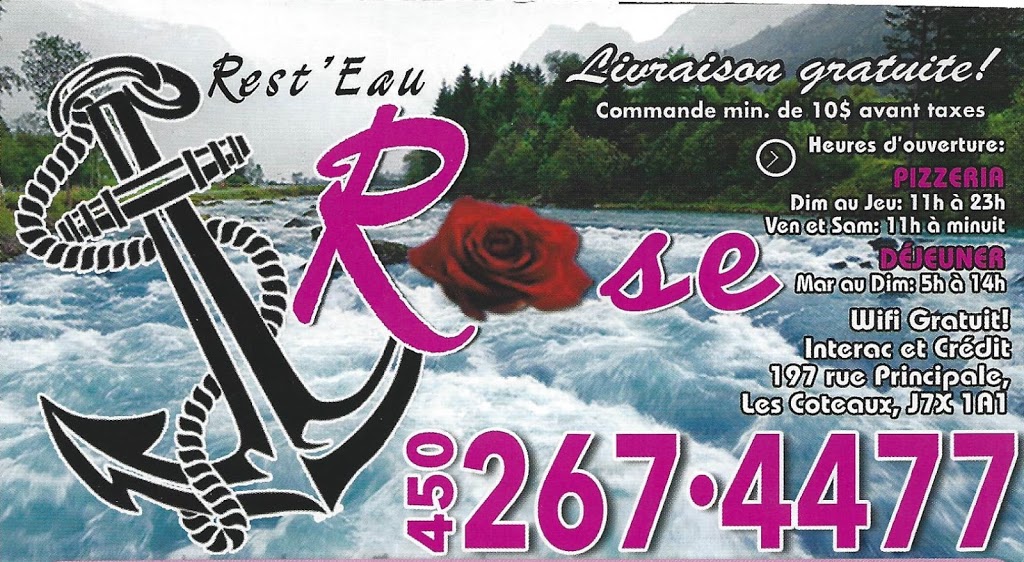 Resteau Rose | 197 Rue Principale, Les Coteaux, QC J7X 1E9, Canada | Phone: (450) 267-4477