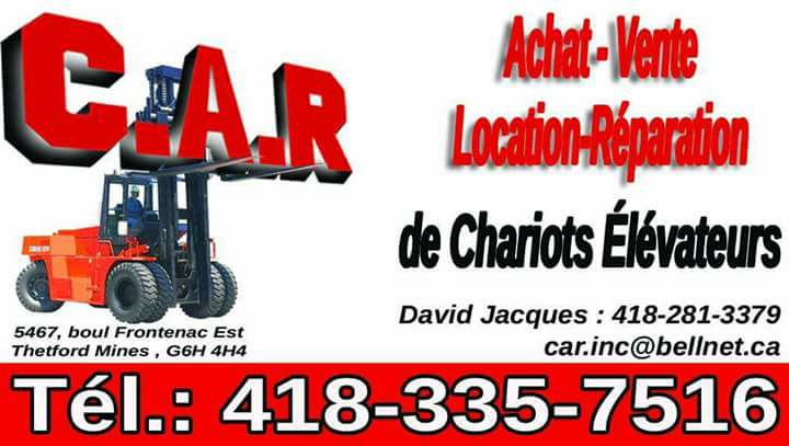 C A R Inc Robertsonville | 5467 Boulevard Frontenac E, Thetford Mines, QC G6H 4H4, Canada | Phone: (418) 335-7516