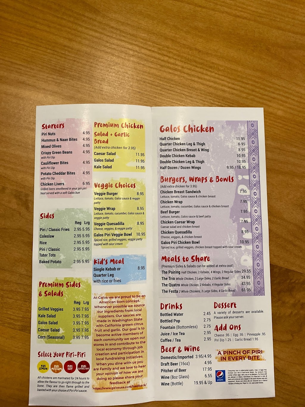 Galos Flame Grilled Chicken | 4303 Meridian St Unit 102, Bellingham, WA 98226, USA | Phone: (360) 733-2681