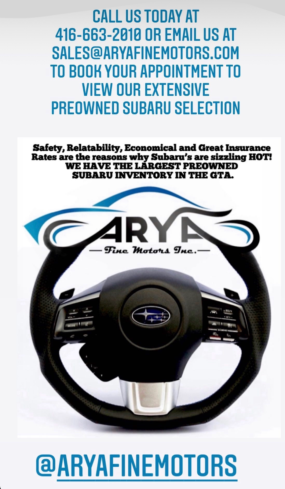Arya Fine Motors Inc. | 908 Magnetic Dr, North York, ON M3J 2C4, Canada | Phone: (416) 663-2010