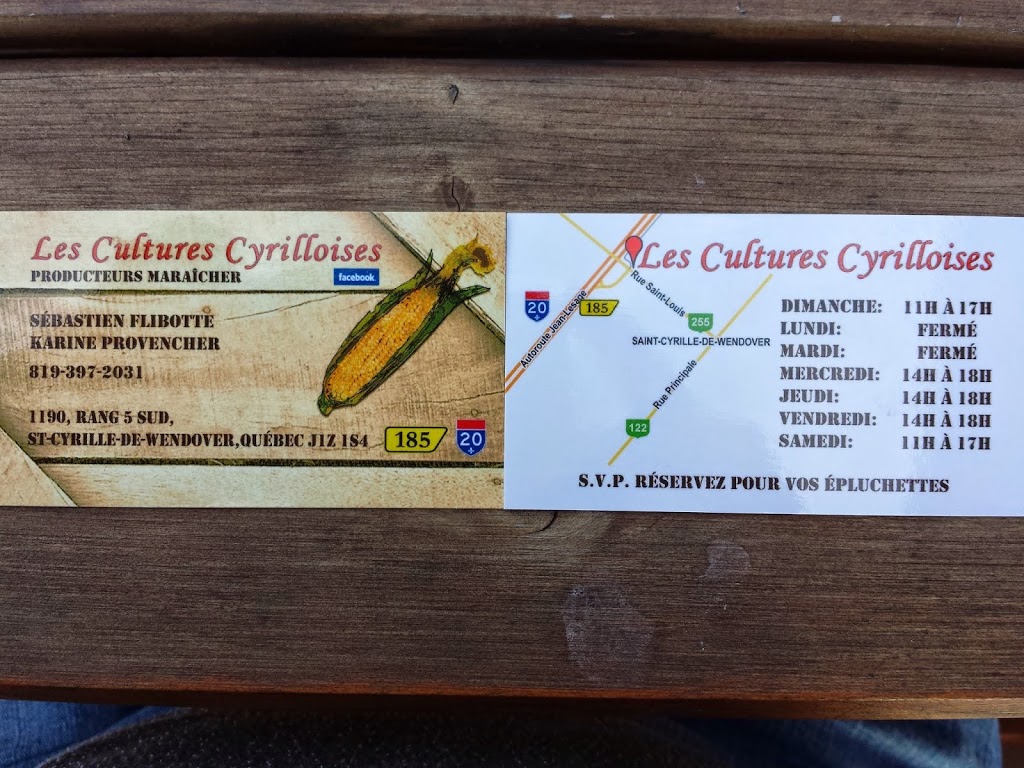 Les Cultures Cyrilloises | 1190 rang 5 Wendover, Sortie 185 autoroute 20, Saint-Cyrille-de-Wendover, QC J1Z 1S4, Canada | Phone: (819) 397-2031