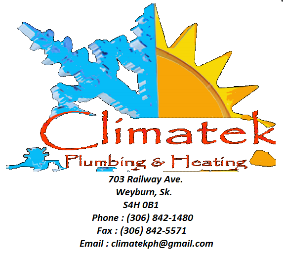 Climatek Plumbing & Heating Corp | 703 Railway Ave, Weyburn, SK S4H 0B1, Canada | Phone: (306) 842-1480