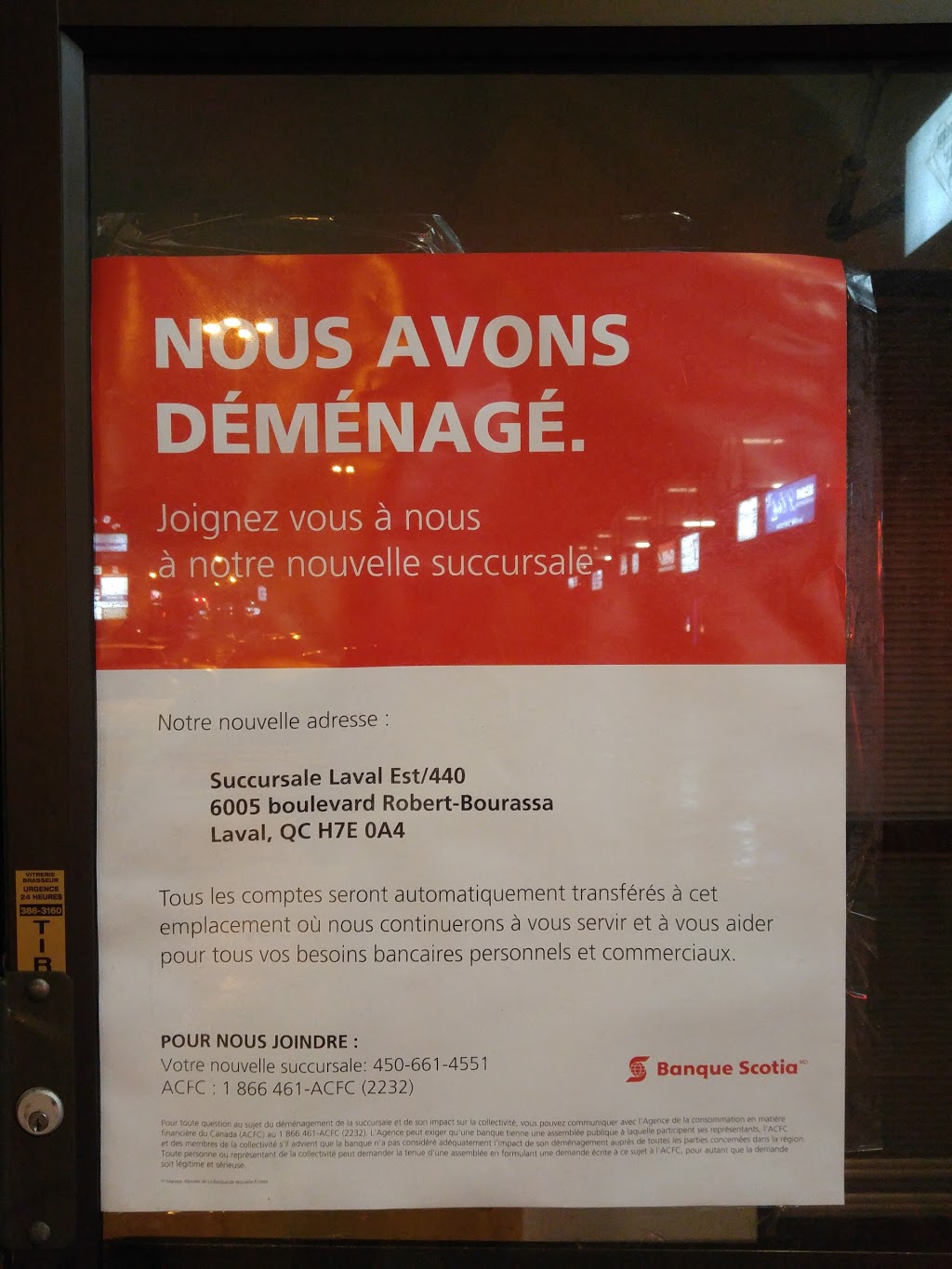 Scotiabank | 6005 Boulevard Robert-Bourassa, Laval, QC H7E 0A4, Canada | Phone: (450) 661-4551
