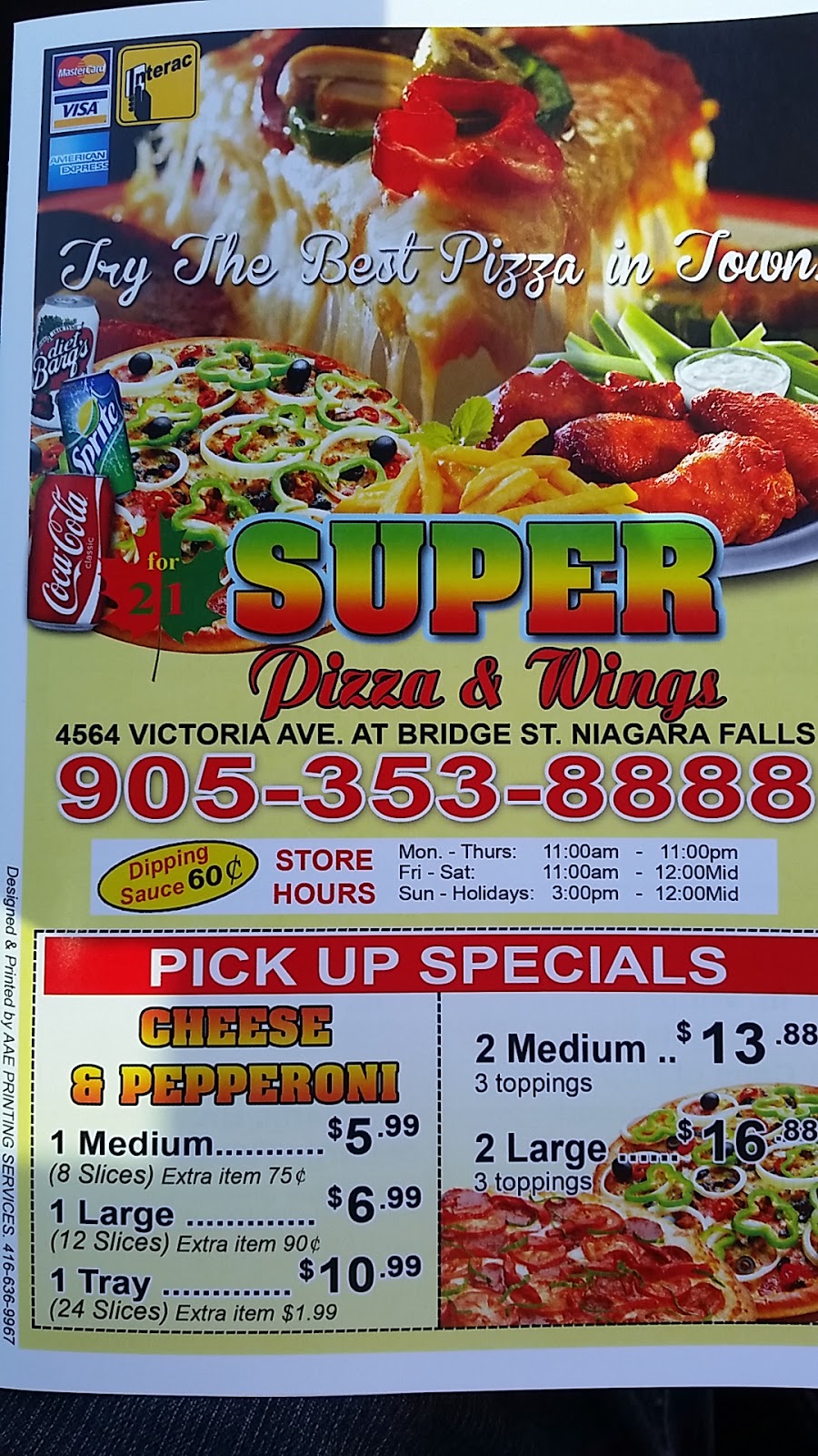 SuperPizza 2 for 1 | 4564 Victoria Ave, Niagara Falls, ON L2E 4B6, Canada | Phone: (905) 353-8888