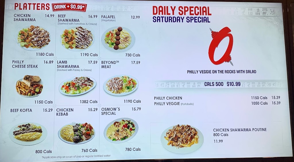 Osmows Shawarma | 1150 16th St E Unit C1, Owen Sound, ON N4K 0A2, Canada | Phone: (226) 664-0100