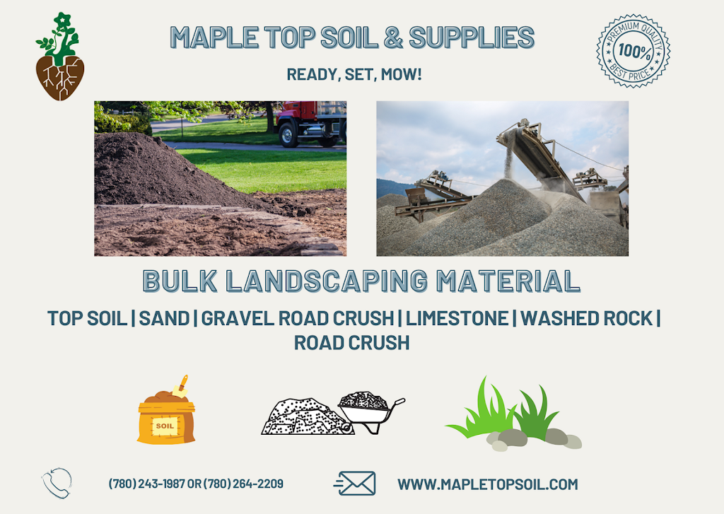 Maple Top Soil & Supplies Ltd. | point of interest | 3552 8 St NW, Edmonton, AB T6T 1A1, Canada | 7802642209 OR +1 780-264-2209