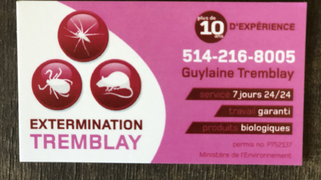Extermination Guylaine Tremblay | 7291 Avenue de la Malicorne, Anjou, QC H1M 1H2, Canada | Phone: (514) 216-8005