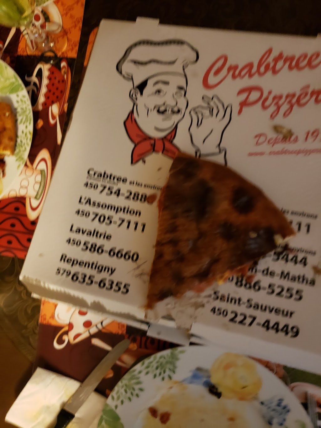 Crabtree Pizzeria Repentigny | 370 Rue Notre-Dame, Repentigny, QC J6A 2S5, Canada | Phone: (579) 635-6355
