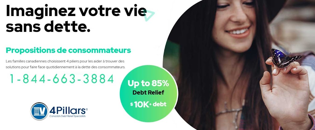 4 Pillars Debt Relief Laval | 1776 Boulevard des Laurentides Suite 200, Vimont, QC H7M 2P6, Canada | Phone: (844) 663-3883