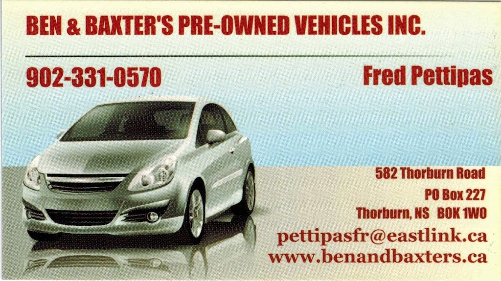 Ben & Baxters Pre-owned Vehicles Inc. | 6 Thorburn Rd, Thorburn, NS B0K 1W0, Canada | Phone: (902) 331-0570