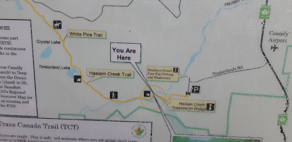 Haslam Creek Suspension Bridge | Trans Canada Trail, Lake Cowichan, BC V0R 2G0, Canada